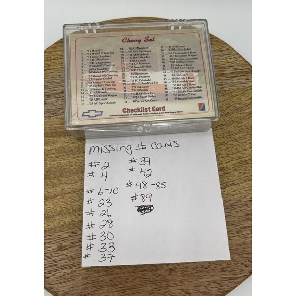 1992 Collect-A-Card Chevy Set -Series 1-Replacement/starter set-NOT COMPLETE - Picture 11 of 11